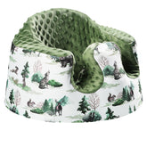 BOMOLOUR seat cover for Bumbo and Nuby with green forest pattern enhances comfort and cleanliness.