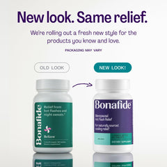 Close-up of Relizen tablets, a plant-based option for menopausal relief
