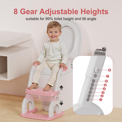 Bonbay potty seat handle and backrest highlight reassurance during solo training