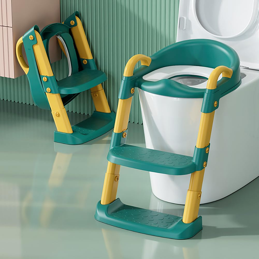 Bonbay potty training seat foldable blue yellow for space-saving storage and compatibility