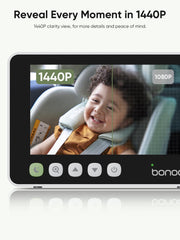 bonoch dual-camera split-screen view helps you monitor both children at a glance