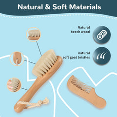 BONUMVITA pear wood comb for easy detangling without pulling