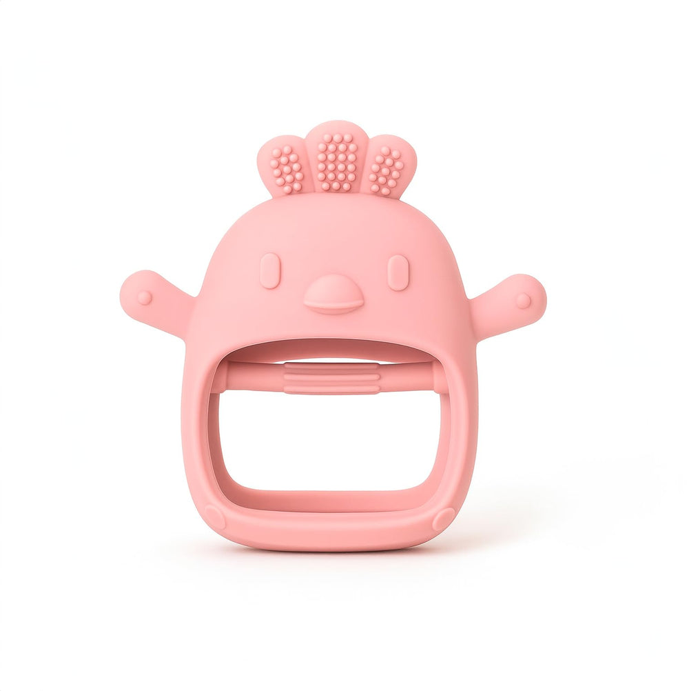 Boobaby bird-shaped teether mitten for soothing gums during teething