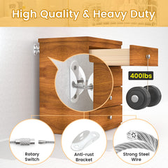 Booda Brand living room setup shows quick, tool-free baby-proofing and stabilization.