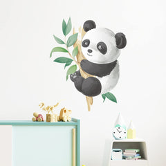 Boodecal panda wall decal adds whimsy to nurseries and play areas.