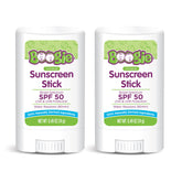 Boogie Block baby sunscreen stick cap view for portable sun protection.
