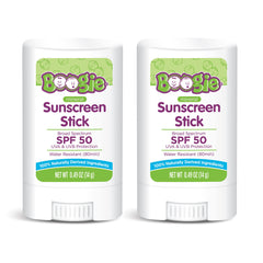 Boogie Block baby sunscreen stick cap view for portable sun protection.