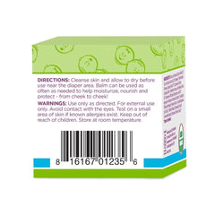 Boogie Diaper Balm ingredient panel highlighting natural oils for soothing care.