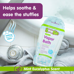 Pouring Boogie Bubbling Vapor Bath into warm water for bubbles