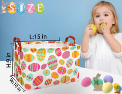 BOOHIT Easter basket made of linen-cotton fabric for durability and comfort