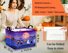 BOOHIT halloween-themed storage bin for tidy seasonal decor and clutter control.