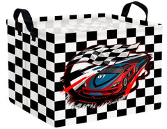 BOOHIT large boys checkered basket toy storage keeps toys organized in the nursery