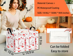 BOOHIT large storage bin showcases Halloween pattern, ideal for organizing toys.