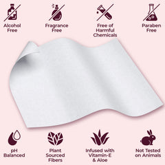 Booty Wipes large 9x7 inch sheets offer full coverage and comfort.