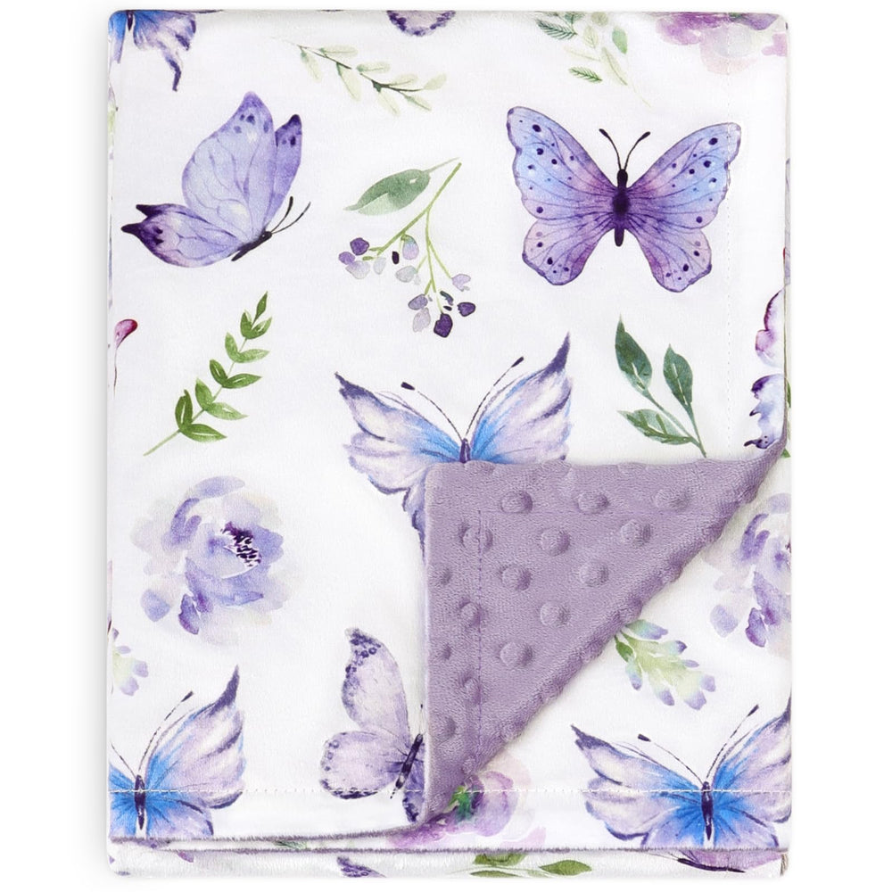 BORITAR baby blanket made with soft-minky fabric for ultra cozy newborn snuggles