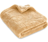 BORITAR flannel animal-print baby blanket shows cozy texture for gentle touch