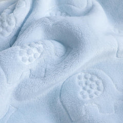 BORITAR fleece baby blanket in light blue for gentle warmth