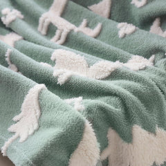 BORITAR nursery decor blanket demonstrates versatile use for stroller, sofa, bed.