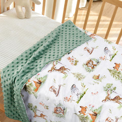 BORITAR woodland animal design blanket adds charm to a nursery