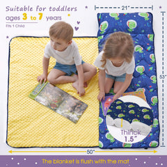 BORPRES toddler nap mat rolled for travel and daycare on the go