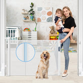 Borthmiu reinforced gate at 55 inches wide provides versatile safety for homes