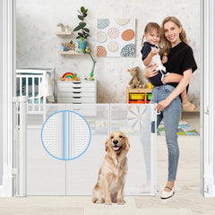 Borthmiu reinforced gate at 55 inches wide provides versatile safety for homes