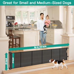 Borthmiu retractable mesh with no bottom rail for easier passage
