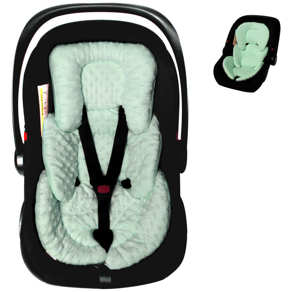 Boryokun infant car seat insert full-support cushions head and body for newborn comfort.