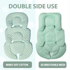 Boryokun warm side mink polka dot reverses to keep baby cozy in winter.