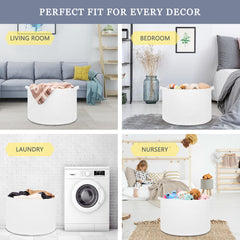 Bosroty large basket for toys and towels with sturdy cotton rope construction.