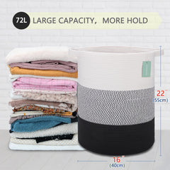 BOSROTY cotton rope basket offers safe storage for kids essentials