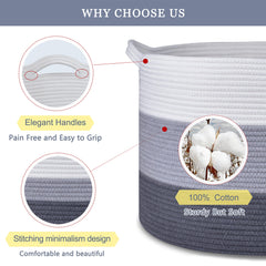 BOSROTY close-up of cotton rope texture and durable stitching.