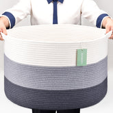 BOSROTY extra large blanket basket front view showing ample 87L storage capacity.