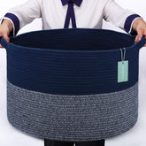 Bosroty extra large blanket basket 87l, ideal for toy and blanket storage.