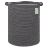 BOSROTY large cotton rope laundry hamper 72L offers ample room for towels and clothes.