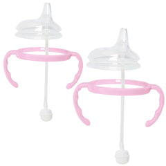 Botabee pink soft spout transition kit close-up for gentle sipping.