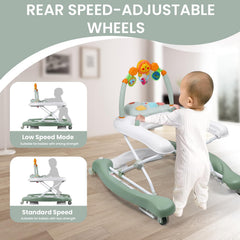 Boyro Baby walker folded for compact storage under furniture
