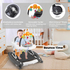 Boyro Baby 5-in-1 walker in push mode encourages independent movement.