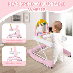 Boyro Baby 5-in-1 walker with music panel and hanging toys.