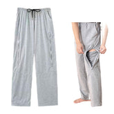 BOYUDZLTD nephrostomy pants with dual-zip pockets for discreet bag handling.