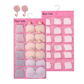 BOYYJING closet organizer with mesh pockets for quick underwear access.