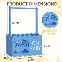 BPMFDTNL baby gift basket with hanger rack shown for organized baby essentials.