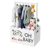 BPMFDTNL wooden baby shower crate closet in white, elevating gift presentation and keepsake appeal.