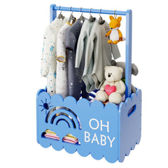 BPMFDTNL wooden baby shower crate closeup highlights premium craftsmanship and gift-ready presentation.