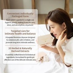 BQCELL Revirgingung tablet dissolving in water for quick, mess-free cleansing.