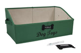 Brabtod large dog toy basket with lid for easy toy storage