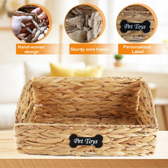 Brabtod dog toy basket folded flat for compact storage.