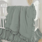 Brandream 3-piece green boho crib bedding set for unisex nurseries