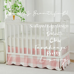 Brandream boho nursery skirt in pink suits gender-neutral spaces beautifully.