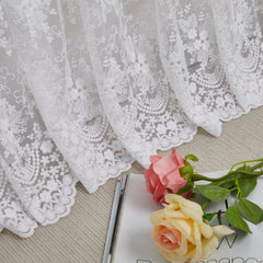 Brandream dust ruffle lace detail creates delicate timeless elegance.